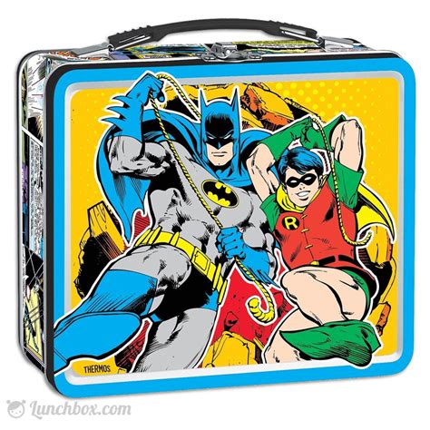 batman lunch boxes metal|Batman and robin lunch box.